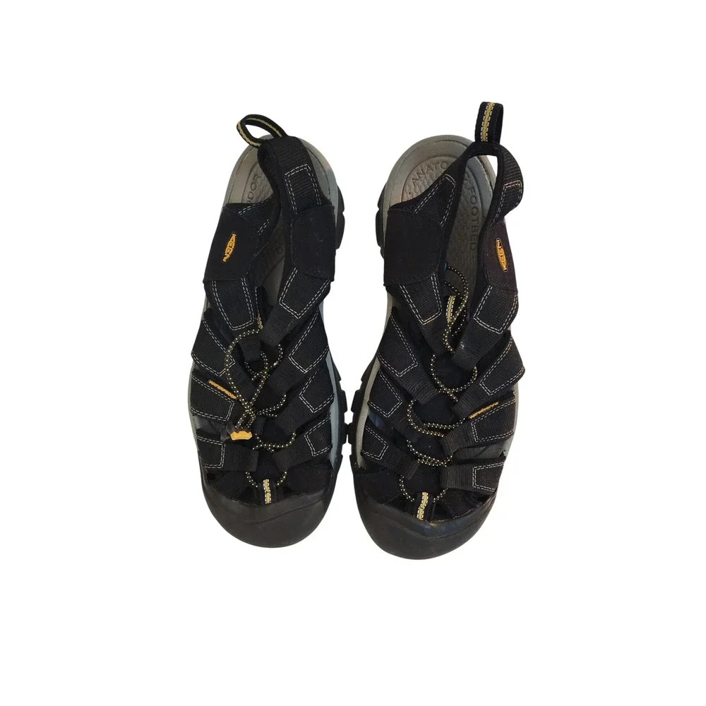 Hiking outdoors Keen Newport H2 Mens Black Yellow Waterproof  Water Sandals